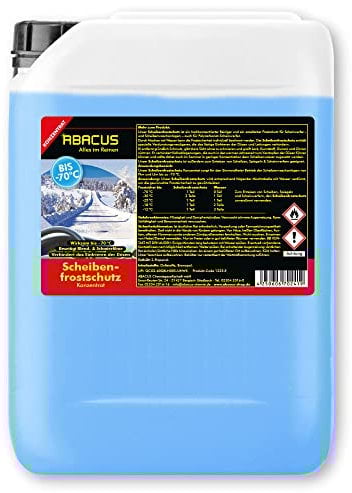ABACUS® Scheibenfrostschutz bis -70 °C, Scheibenfrostschutz Konzentrat, Frostschutzmittel Scheibenwaschanlage – Scheibenfrostschutz Konzentrat mit Auslaufhahn 25 Liter (1225.25a)