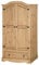 Corona 2 Door 1 Drawer Wardrobe Solid Pine Storage Bedroom Furniture