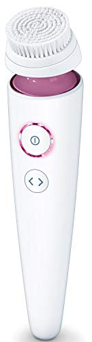 Beurer FC95 Cepillo de limpieza facial profundo | Cepillo de limpieza recargable para 6 veces más profunda | 4 accesorios de cepillo | 2 ajustes de rotación | 3 ajustes de velocidad | Incluye estación de carga