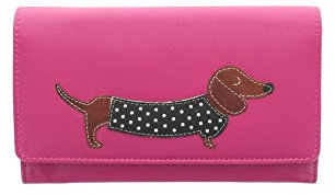 Mala Leder Best Friends Kollektion 'Sausage Dog' (Dachshund), Geldbörse, Geldbeutel 3304_65 Pink