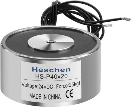Heschen DC Holding Electromagnet HS-P40x20 Suction Cup Magnet, 40x20mm, DC 24V