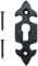 Large 75mm Black Antique Key Escutcheon | Keyhole Plate + Fixings