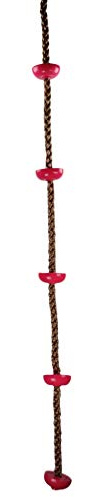 Swing Set Stuff Climbing Rope with Steps (Pink) & SSS Logo Sticker