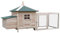PawHut Pollaio Gabbia per Galline da Esterno in Legno con Recinto Corsa Cassetta Nido 196x76x97