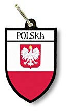 Schlüsselanhänger, Ring, Flagge, National-Souvenir, Schild, Polen, Adler, mehrfarbig, Einheitsgröße, Kette: