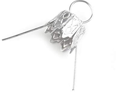 10 Hütchen Kronen für Weihnachtskugel Weihnachten Advent Schmuck (Silber Kappe14mm)