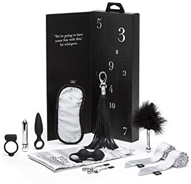 Fifty Shades of Grey Pleasure Overload 10 Days of Play Geschenkbox für Paare Enthält sinnliche Toys und Bondage-Accessoires