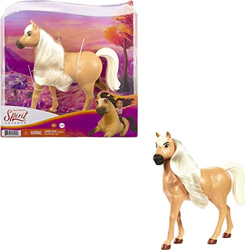 Spirit GXD97 - Hellbraunes Pferd, American Workhorse Hengst aus der Herde von Spirit - frei und ungezähmt (20cm), beweglicher Kopf und lange Mähne, tolles Geschenk für Pferdeliebhaber ab 3 Jahren