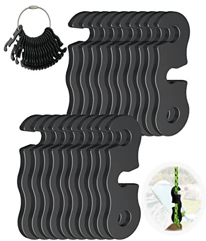 NACETURE Seilspanner aus Aluminiumlegierung, Camping-Zelt, Spannschnur, Einsteller, Campingausrüstung für Camping, Wandern, Rucksackreisen, ultraleichte Zeltheringe, Abspannleinen, Zeltschnur,