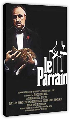 Filmposter Der Pate Marlon Brando Leinwand Poster Schlafzimmer Dekor Sport Landschaft Büro Zimmer Dekor Geschenk 60 x 90 cm Rahmen style1