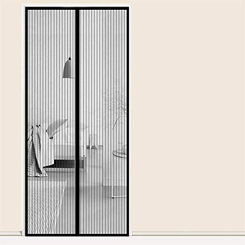 AMZERO Zanzariera Magnetica per Finestre, 95x225cm Zanzariere a Rullo Totalmente Magnetica Chiudi Automaticamente per Casa Ufficio, Nero A