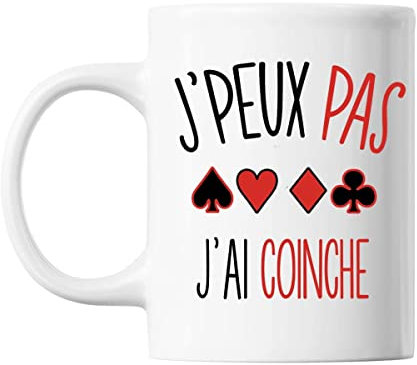 Mug Coinche j'peux pas Blanc