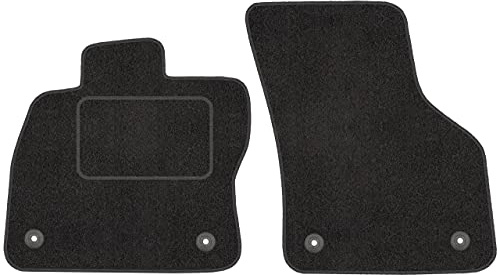 Motohobby Fußmatten passend für Seat Ateca Schwarz 2-teilig | Automatten, maßgeschneidert, rutschfest, Schmutzschutz für jeden Tag, Velours