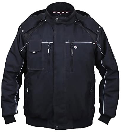 YJKJ Chaqueta Soldador, Chaqueta De Trabajo, Invierno Espesar Anti Estático Tira Reflectante,3XL
