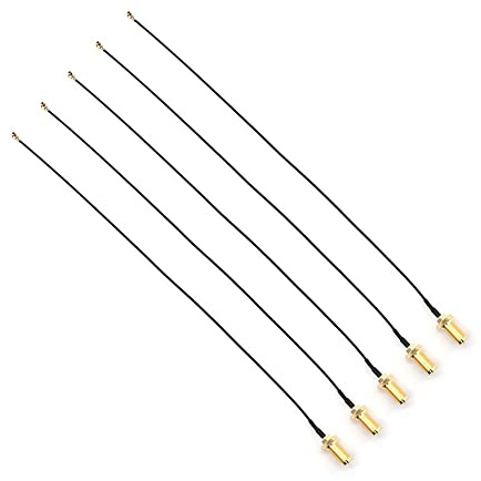 Fasizi 5 Stück 20 cm/7,8 Zoll U.FL Mini PCI auf umgekehrte Polarität SMA Pigtail-Antenne, WiFi-Kabel, IPX auf SMA-Buchse, Pigtail-Kabel, WiFi-Adapter, FPV-Antennensender – äußere Spirale, innere Nadel