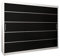 MEBLE KRYSPOL Schwebetürenschrank Verona 1 250 cm Kleiderschrank mit Kleiderstange und Einlegeboden Schlafzimmer- Wohnzimmerschrank Schiebetüren Modern Design (Schubladen: 0, Weiß + Schwarz)