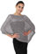 creazioni unique Poncho Pop Coprispalle da Donna Elegante da Cerimonia o Sera - Poncho Donna Autunnale e Primaverile in Viscosa Termica a Maglia Larga con Essenza di Fiore di Ciliegio (Cenere)