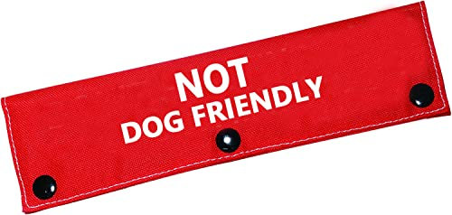 LEVLO Funny Dog Leash Sleeve - Not Dog Friendly - Polyester - Dog Friendly-Sleeve - Small - Compact - Unisex - All Breed Sizes - All Seasons - Letter Print - Birthday - Leash Accessory - Bandana