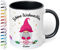 True Statements Weihnachtstasse mit Namen personalisiert „Schöne Weihnachten“ - 330ml Keramik Kaffeebecher mit Wichtel-Motiv und Spruch – Geschenke für Kollegen & Familie (Schwarz)