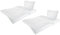 MB Warenhandel24 Bettwäsche Seersucker Microfaser 4 teilig Doppelpack Spar Set mit Reißverschluss 2X 135x200 cm + 2X 80x80 cm (Weiss)
