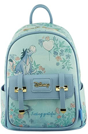 Wondapop Disney Winnie Puuh I-Aah 27,9 cm veganes Leder Fashion Mini Rucksack, Blau, Miniature, Modern