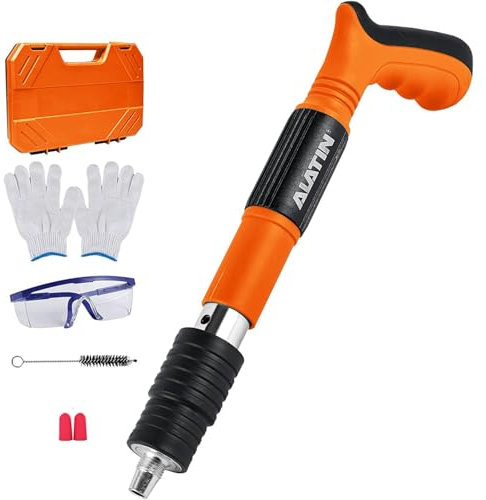 ALATIN Nail Gun Kit, 5-Speed Adjustable Manual Steel Nail Gun, Portable Wall Fastening Tool, Ideal for Woodworking, Home Repairs & DIY Projects