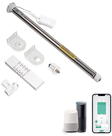 Rollerhouses WiFi Roller Shade Motor 1-1/8 Inch Tube Zigbee Controlled Motor Window Blinds Alexa Google Voice Control
