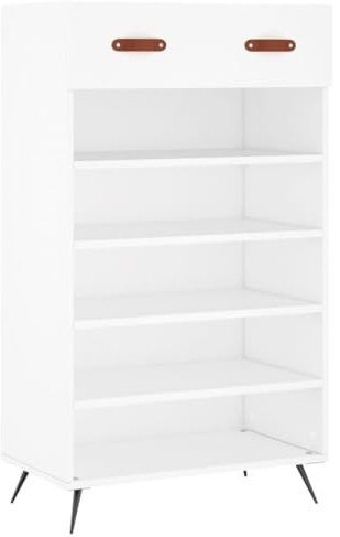 vidaXL Schuhschrank Weiß 60x35x105 cm Holzwerkstoff