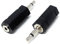 DRUT 2pcs 3.5mm Mono Jack Male to 2.5mm Mono Jack Socket Female Audio Cable Adapter Black