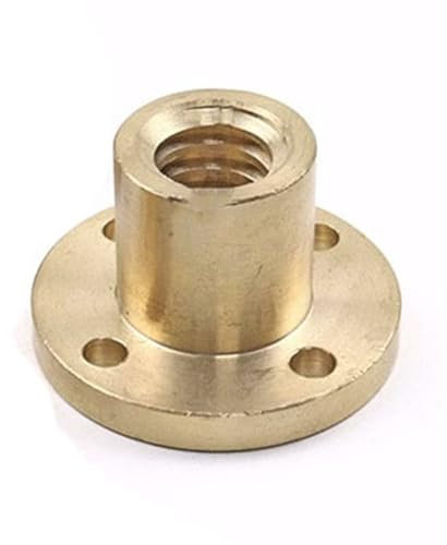 gioco filettato Dado in ottone T8 Dado in ottone con flangia tonda Tr8 1mm 1.5mm 2mm 3mm Passo 8mm Diametro Filettatura trapezoidale Dado vite trapezoidale (Size : Pitch 3mm lead 3mm)