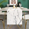 Tischläufer Modern Frühlings Tischläufer Leinen Wohnzimmer Abstrakte Kunst Weißer Marmor Graue Textur Rustikaler für Hochzeit Esstisch Party Couchtisch Bauernhaus 40 x 140 cm
