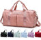 Personalisierte Fitnesstasche mit gesticktem Namen, Yogatasche, Reisetasche, Sporttasche, Mädchenreisetasche mit Nass- und Trockentrennschicht und separatem Schuhfach Rosa