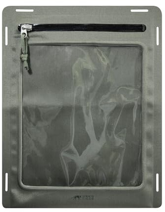 Tasmanian Tiger TT W-Pouch WR Wasserabweisende Dokumenten-Hülle, Handy-Hülle mit Molle-Adapter, Sichtfenster und Flausch-Klettfläche, Touchscreen-kompatibel