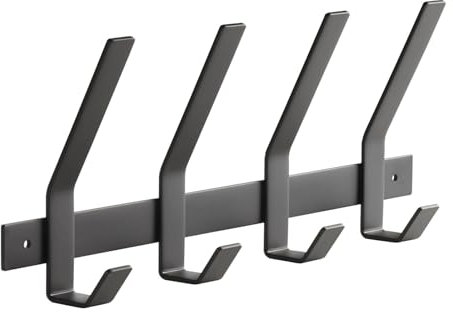 SOTECH Blackline ALBA (groß) Hakenleiste 345 mm mit 4 Haken schwarz pulverbeschichtet Garderobe Kleiderhaken