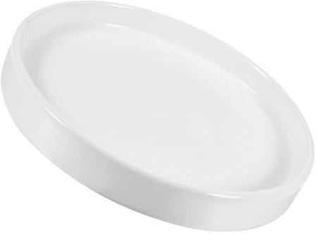 M METERXITY Vassoio Sottovaso per Fioriera - Vassoio Drenaggio Fiori Succulenti Sottovaso Rotondo Ceramica Applicare Giardino con Patio Esterno Interno (6,5, Bianco)