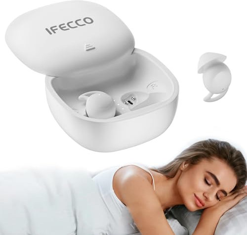 I love e iFecco IFECCO Auriculares para Dormir Bluetooth 5.3 - Auriculares Antiruido para Dormir,Mini Auriculares Inalámbricos con Micrófono,Auriculares para Dormire Correr Viajes y Relax