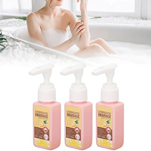 Lot de 3 Gels Douche Amincissants pour le Corps au Gingembre, Raffermissement de la Peau, Lissage, Combustion des Graisses, Drainage, Huile de Gingembre, Relaxation du Corps,