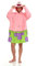 COCO BRANDS Spongebob Schwammkopf Patrick übergroße Sherpa-Fleece-Decke, Hoodies für Damen und Herren, Pink/Patrick Cosplay-Anzug, Einheitsgröße