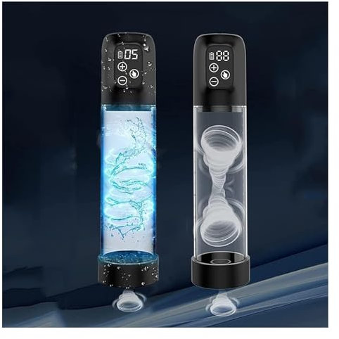 Eléctrico Bomba Penes Bomba de Vacio para Penes Hombre Alargador con 3Intensidades De Succión para Ayudar a Crecimiento del Diodo Inteligente S-L-XL Eléctrico Ampliadora del Pene,masaje Camiseta