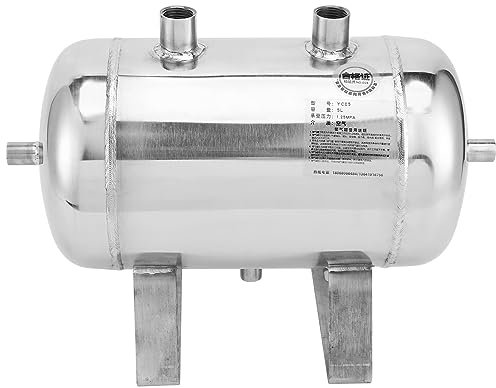 Tanque de Almacenamiento de Gas de Acero de 5 Litros Depósito de Aire Contenedor de 4 Puertos de Acero Inoxidable 304 con Alta Presión 1/4NPT para Uso Industrial Médico y
