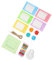 Paper Photo Frames, Five Colors Decorative Plastic Frames DIY Instant Film Camera Photo Frames for Office