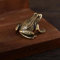 Bronze-Statuen im Vintage-Stil, 3,5 x 3,5 cm, Messing, goldene Kröte, Glückstee, Haustier, Vintage-Simulation, Tierfiguren, Miniaturen, Heimbüro, Schreibtisch, Ornament, Autohandwerk