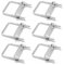 Bofanze 6 Stück 80 mm *50 mm M6 U BüGelschraube U-BüGel Quadratische m6 Bolzen U Bügelschrauben M6 Vierkant U-Bolzen Quadratische mit Muttern Runde Unterlegscheiben Rahmenplatte für Autos Schiffen