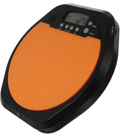 Elektronische Übungstrommel 8 Zoll mit Zählfunktion, Orange | Abs für Ausführung , Lautstärkereduktion Flexible Silikon und Anfänger , Rhythmus , Musikliebhaber