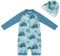 UMELOK Baby Badeanzug mit Sonnenhut UV Schutz Schwimmanzug für Baby Junge Großwal 68