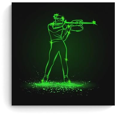 Biathlon Girl Shooting Sports Cool Line Illustration Art Poster Vintage Poster Wandkunst Leinwand Poster Raumdekoration Ästhetische Poster Gedruckt Dekoration Poster Wohnzimmer Veranda Dekoration P