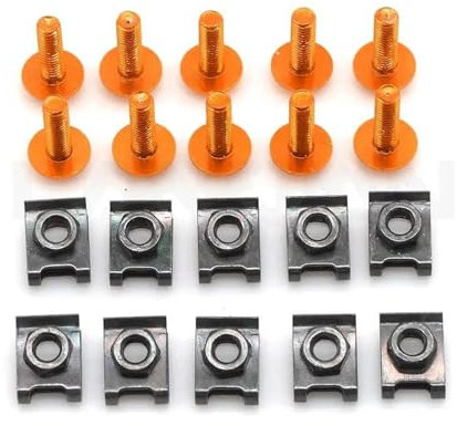 XWDPDNHHD Écrous et boulons Kit De Boulons De Carénage De Moto Boulons Vis Fixations pour K&awasaki pour Ninja 650R ER6F ER6N W800 SE Z750S ZR750 Zephyr Vis(Orange)