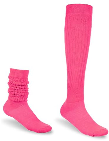 AOZUO Chaussettes souples pour femmes, chaussettes extra longues froissées pour femme, chaussettes montantes au genou, chaussettes longues tricotées douces pour bottes des années 80 et 90, chaussettes