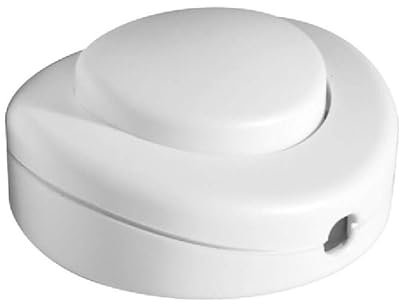 Interruptor de pie blanco, diseño ergonómico, fácil de usar, ideal para encender y apagar dispositivos eléctricos y lámparas.