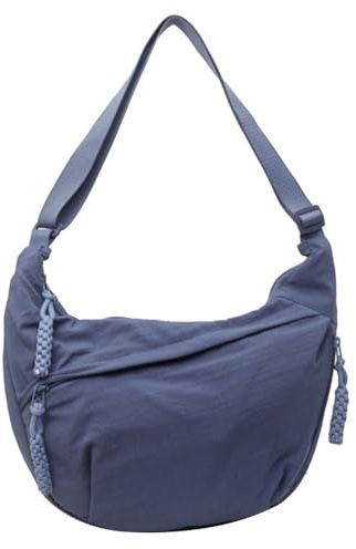 YiYunTE Crossbody Half Moon Bag Damen Groß Umhängetasche Schultertasche Moonbag Bauchtasche Bodybag Nylon Large Crossbag Women Cross Body Bag Hobo Crossover Halbmond Tasche Für Festival